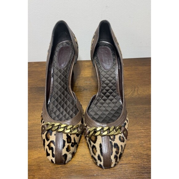 Leopard Print J.Crew Collection Calf Hair Pumps Size 7 Cheetah Made In Italy - Picture 2 of 6